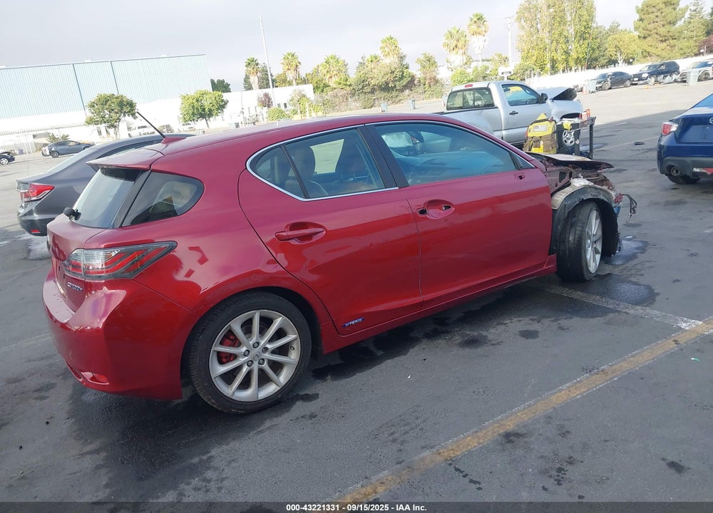 2012 LEXUS CT 200H PREMIUM VIN: JTHKD5BH9C2078538