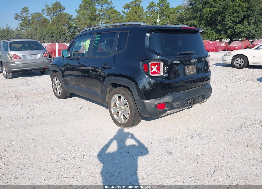2016 JEEP RENEGADE LIMITED VIN: ZACCJADT6GPD96900
