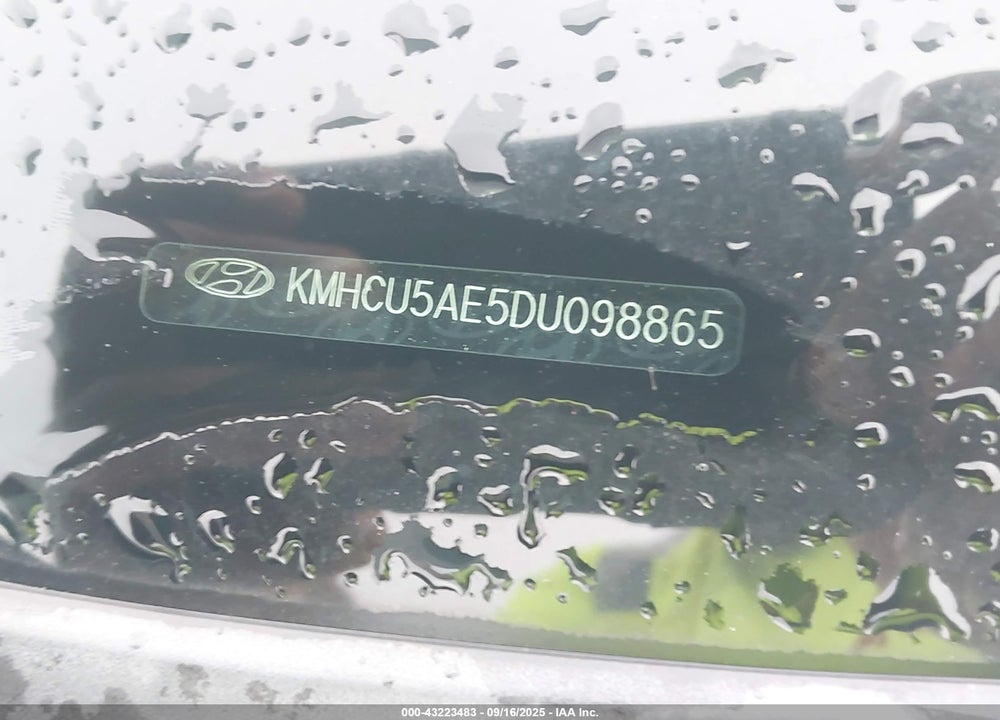 2013 HYUNDAI ACCENT VIN: KMHCU5AE5DU098865