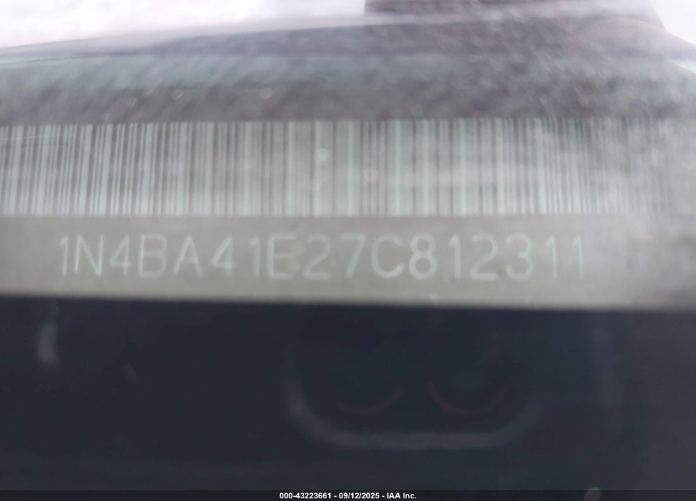 2007 NISSAN MAXIMA 3.5 SE VIN: 1N4BA41E27C812311