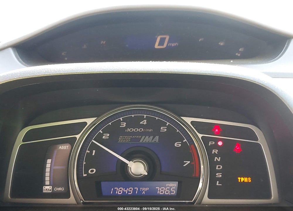 2008 HONDA CIVIC HYBRID VIN: JHMFA36208S000001