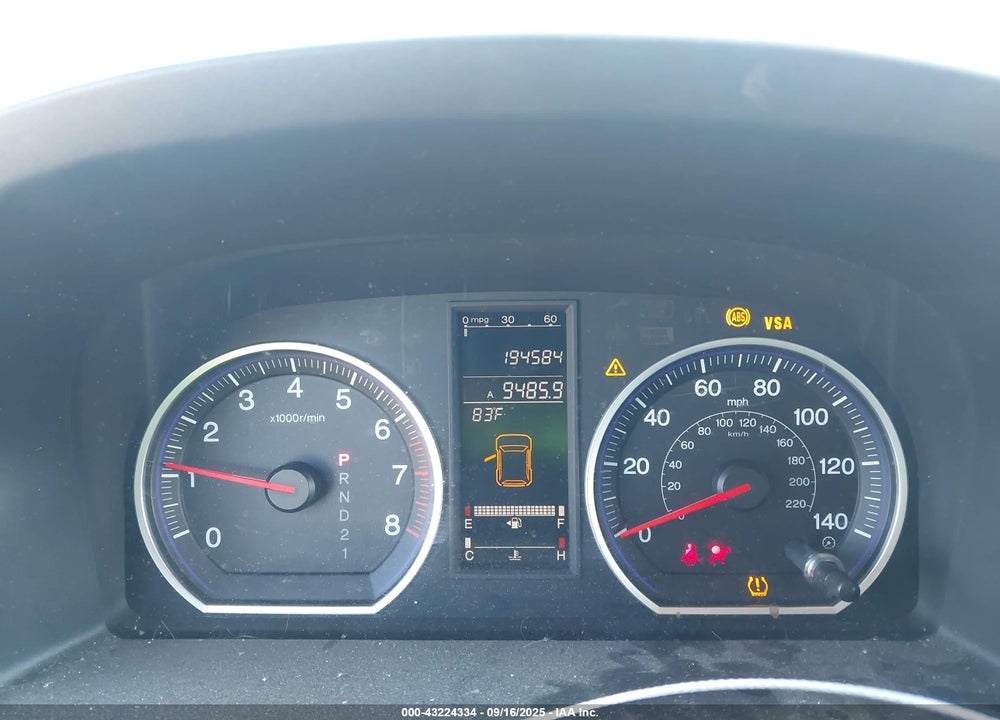 2009 HONDA CR-V VIN: 5J6RE48719L064846