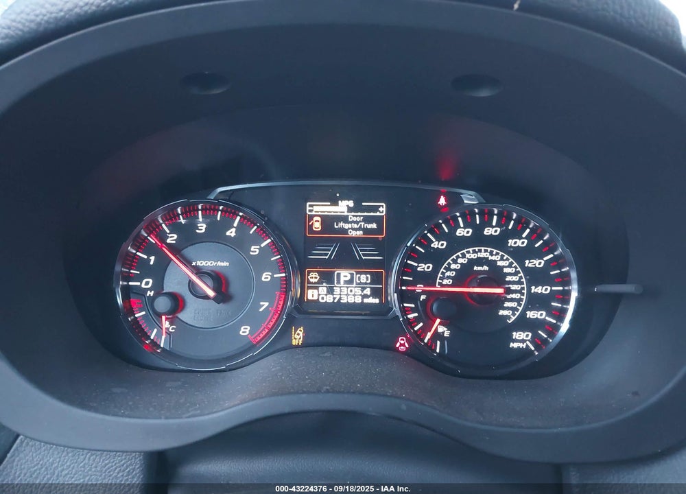 2019 SUBARU WRX PREMIUM VIN: JF1VA1F64K8829006