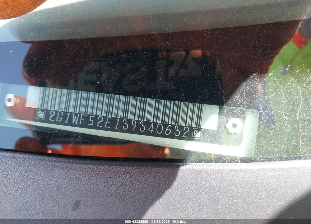 2003 CHEVROLET IMPALA VIN: 2G1WF52E139340632