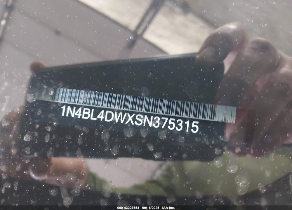 2025 NISSAN ALTIMA VIN: 1N4BL4DWXSN375315