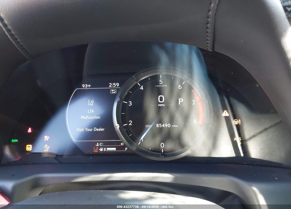 2019 LEXUS ES 350 F-SPORT VIN: 58ABZ1B11KU013494