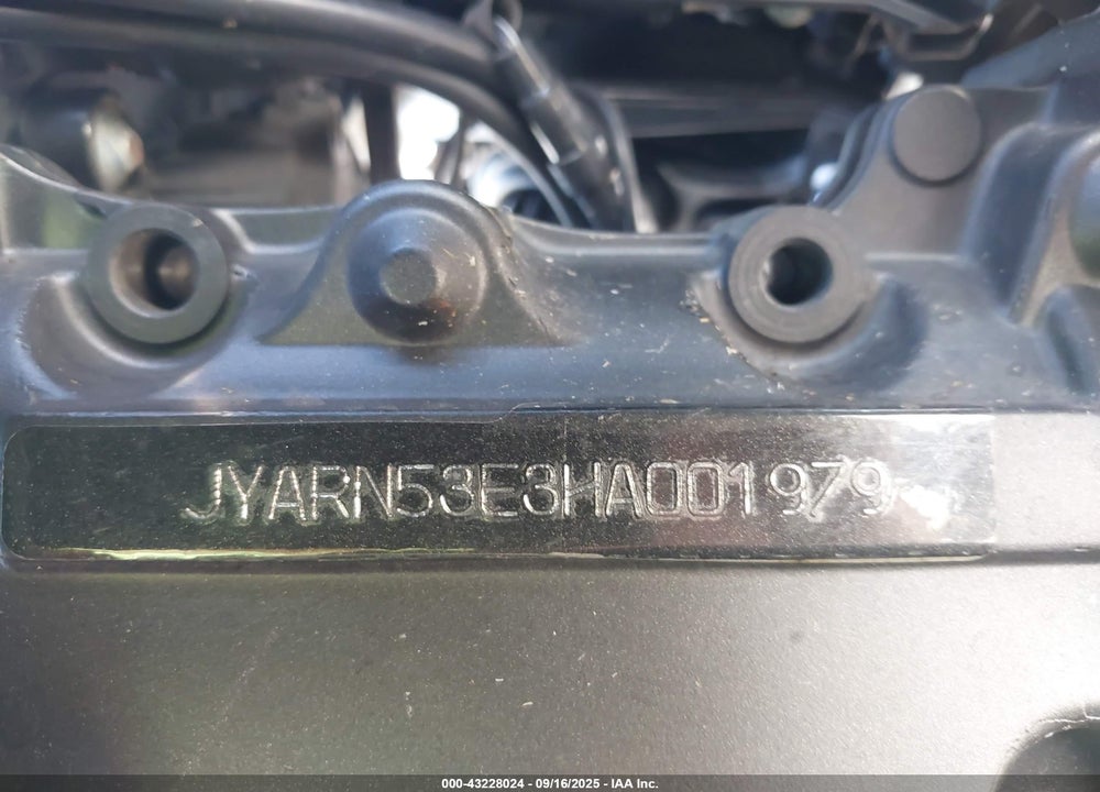 2017 YAMAHA FZ09 VIN: JYARN53E3HA001979