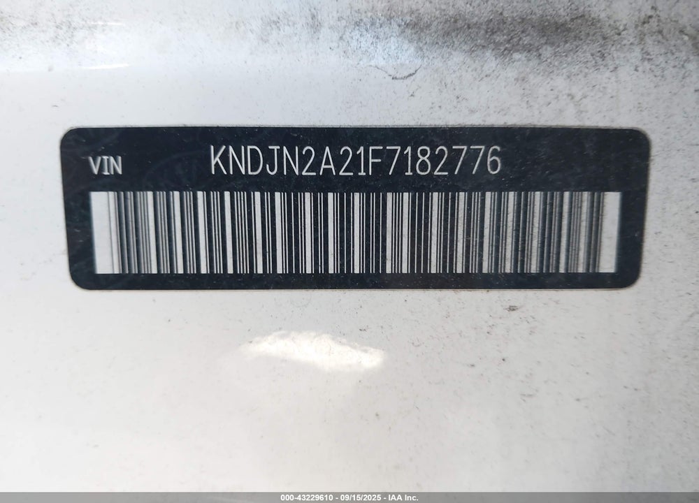 2015 KIA SOUL VIN: KNDJN2A21F7182776