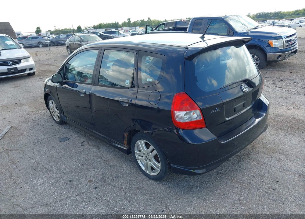 2007 HONDA FIT SPORT VIN: JHMGD38647S011285