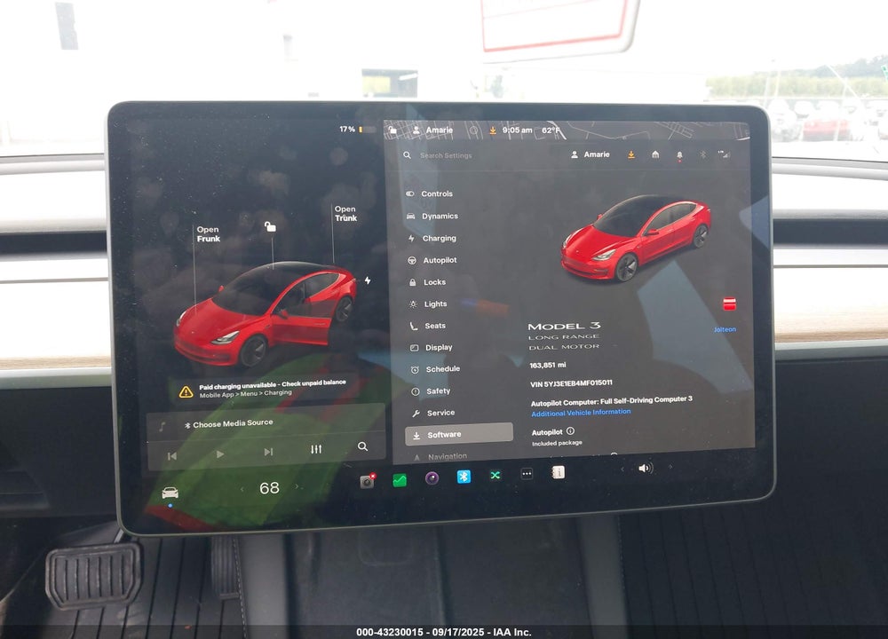 2021 TESLA MODEL 3 VIN: 5YJ3E1EB4MF015011