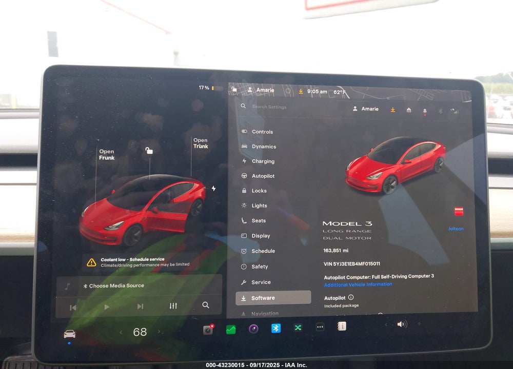 2021 TESLA MODEL 3 VIN: 5YJ3E1EB4MF015011
