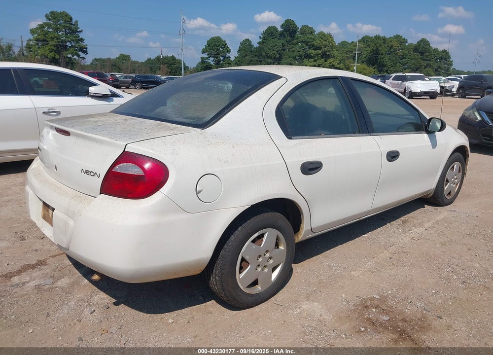 2005 DODGE NEON SE VIN: 1B3ES26C55D277029