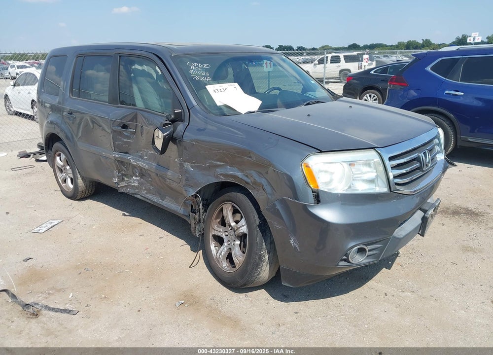2013 HONDA PILOT EX-L VIN: 5FNYF3H5XDB028186