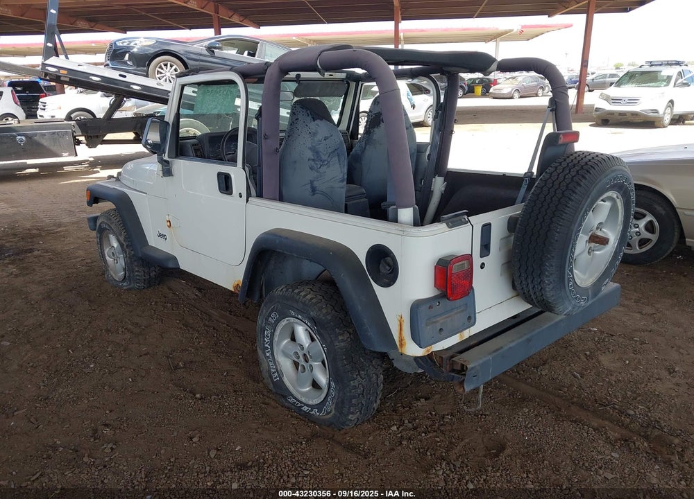 1999 JEEP WRANGLER SE VIN: 1J4FY29P3XP487396