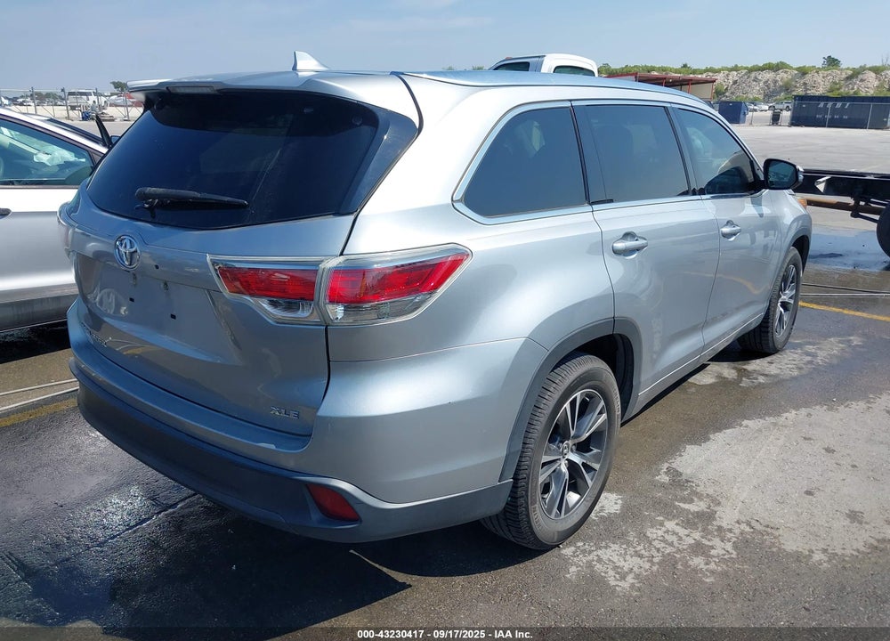 2016 TOYOTA HIGHLANDER XLE V6 VIN: 5TDKKRFH2GS159517