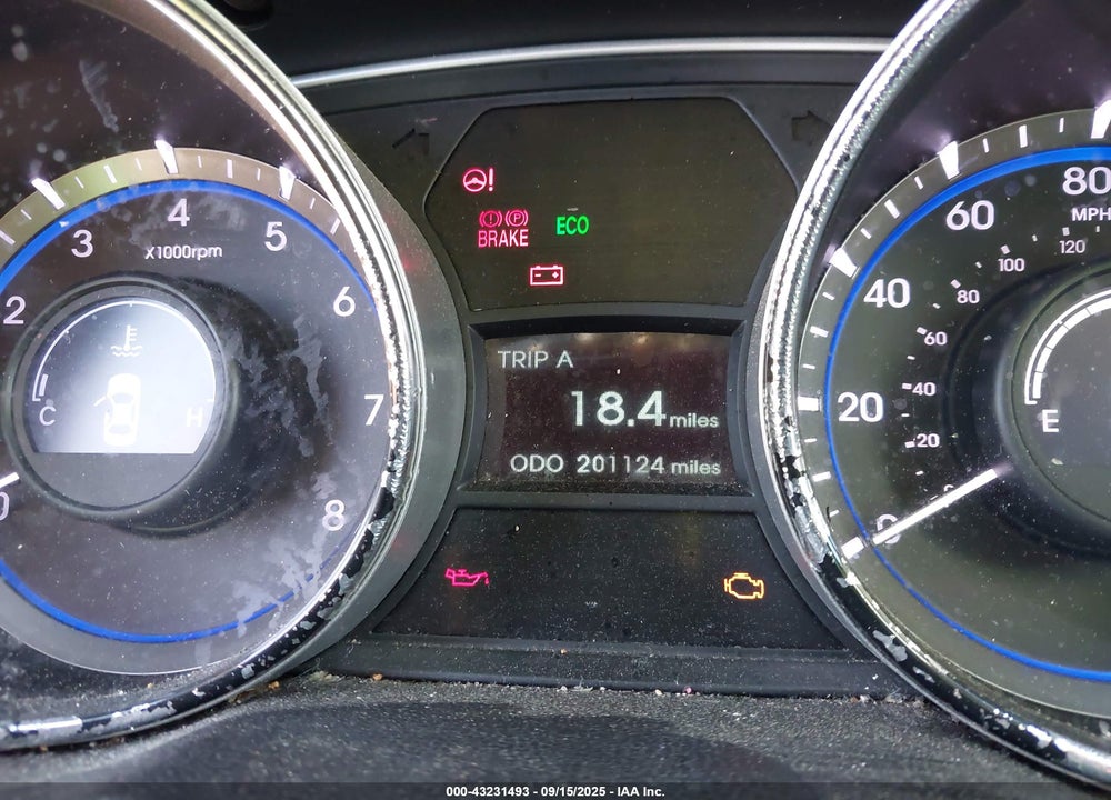 2014 HYUNDAI SONATA GLS VIN: 5NPEB4AC4EH918036