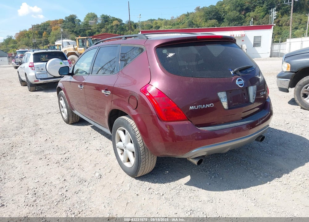 2005 NISSAN MURANO SE VIN: JN8AZ08W95W403129