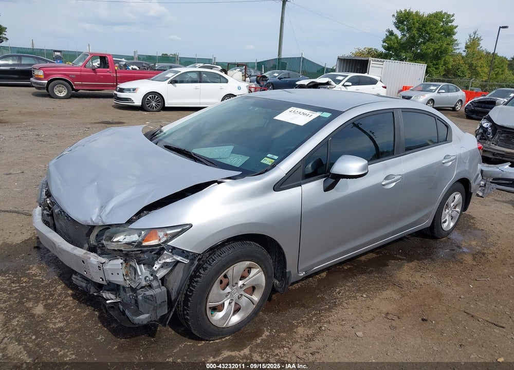 2013 HONDA CIVIC LX VIN: 19XFB2F56DE078458
