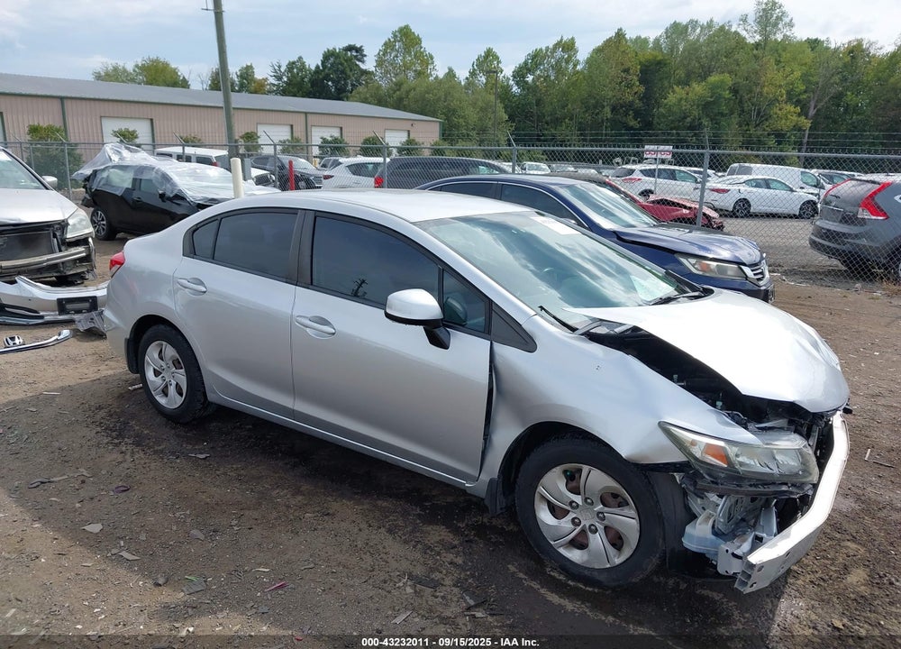 2013 HONDA CIVIC LX VIN: 19XFB2F56DE078458