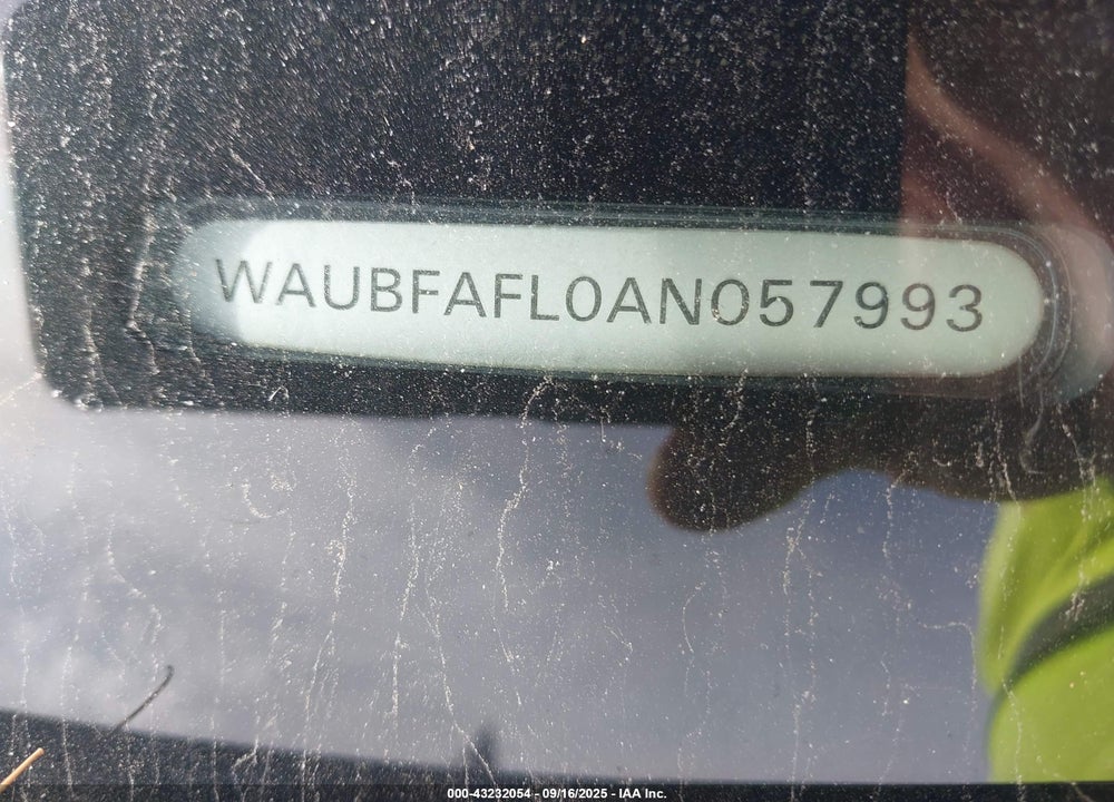 2010 AUDI A4 VIN: WAUBFAFL0AN057993