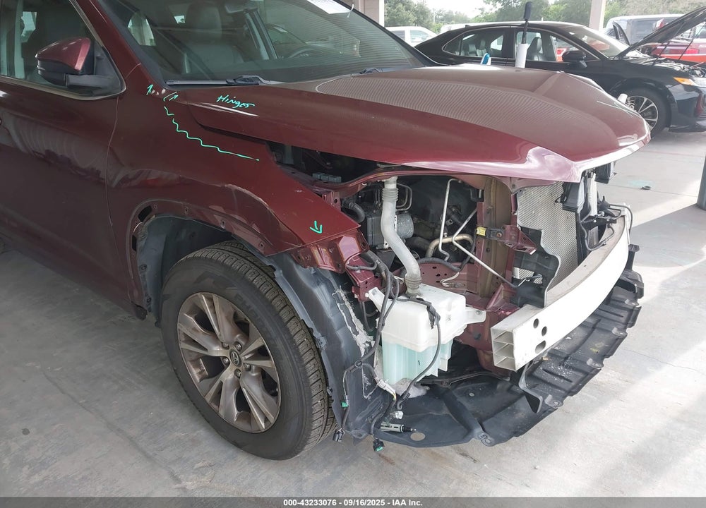 2016 TOYOTA HIGHLANDER VIN: 5TDZKRFHXGS167508