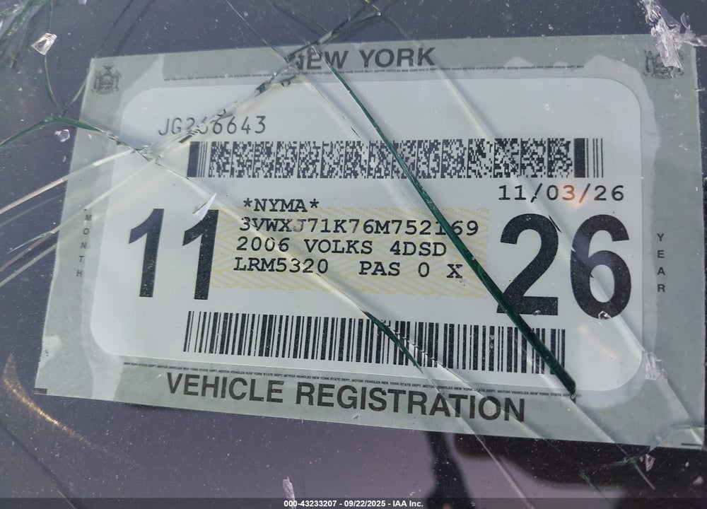 2006 VOLKSWAGEN JETTA GLI VIN: 3VWXJ71K76M752169