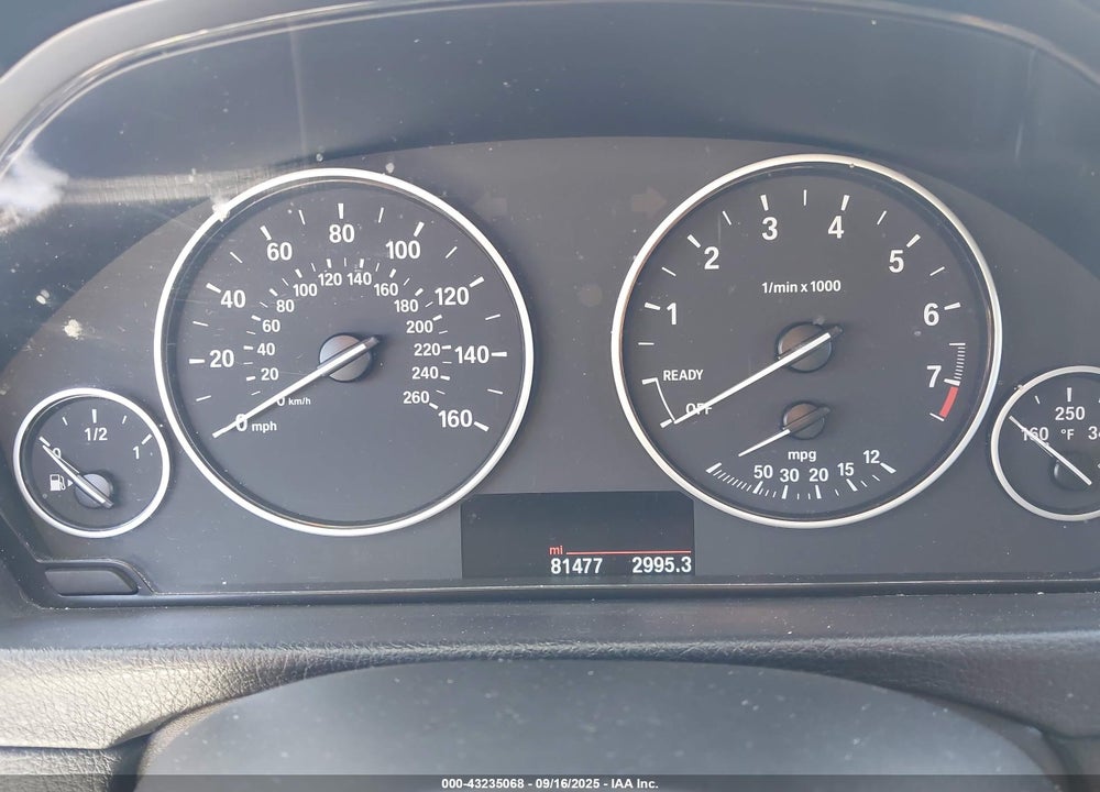 2015 BMW 3 SERIES VIN: WBA3C1C5XFP852225