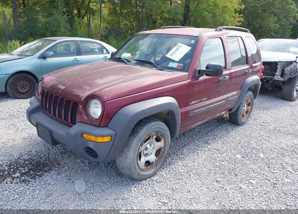 2003 JEEP LIBERTY SPORT VIN: 1J4GL48K43W656670