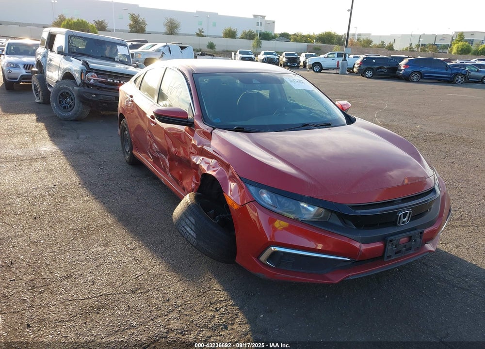 2019 HONDA CIVIC LX VIN: 19XFC2F66KE205020