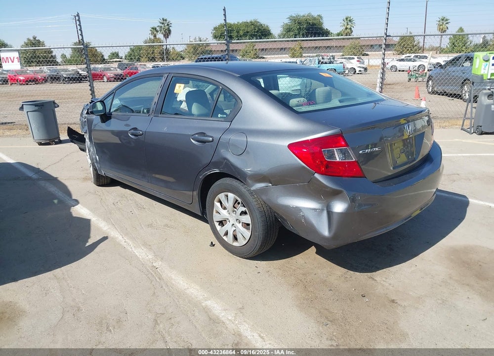 2012 HONDA CIVIC VIN: 19XFB2F51CE372137