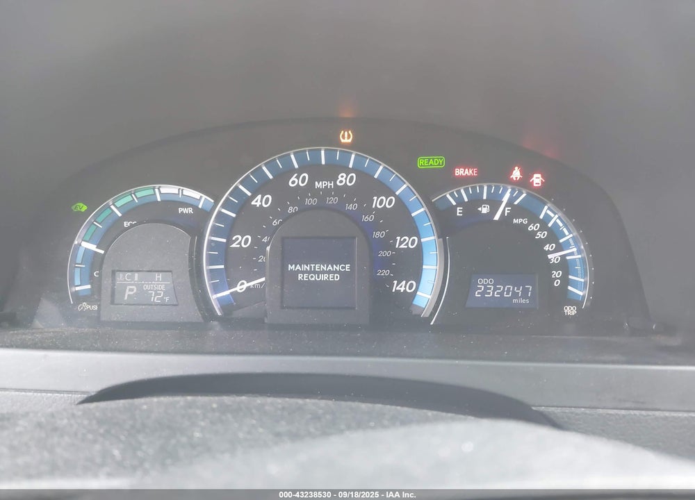 2012 TOYOTA CAMRY HYBRID VIN: 4T1BD1FK1CU041015