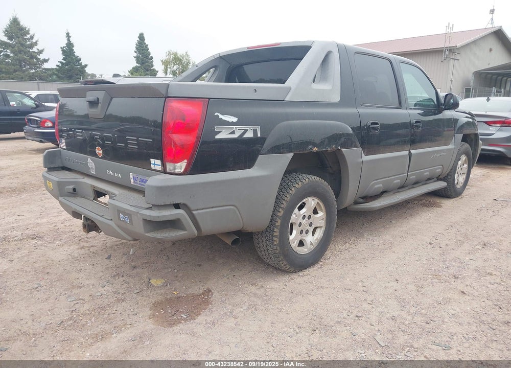 2002 CHEVROLET AVALANCHE 1500 VIN: 3GNEK13T42G137377