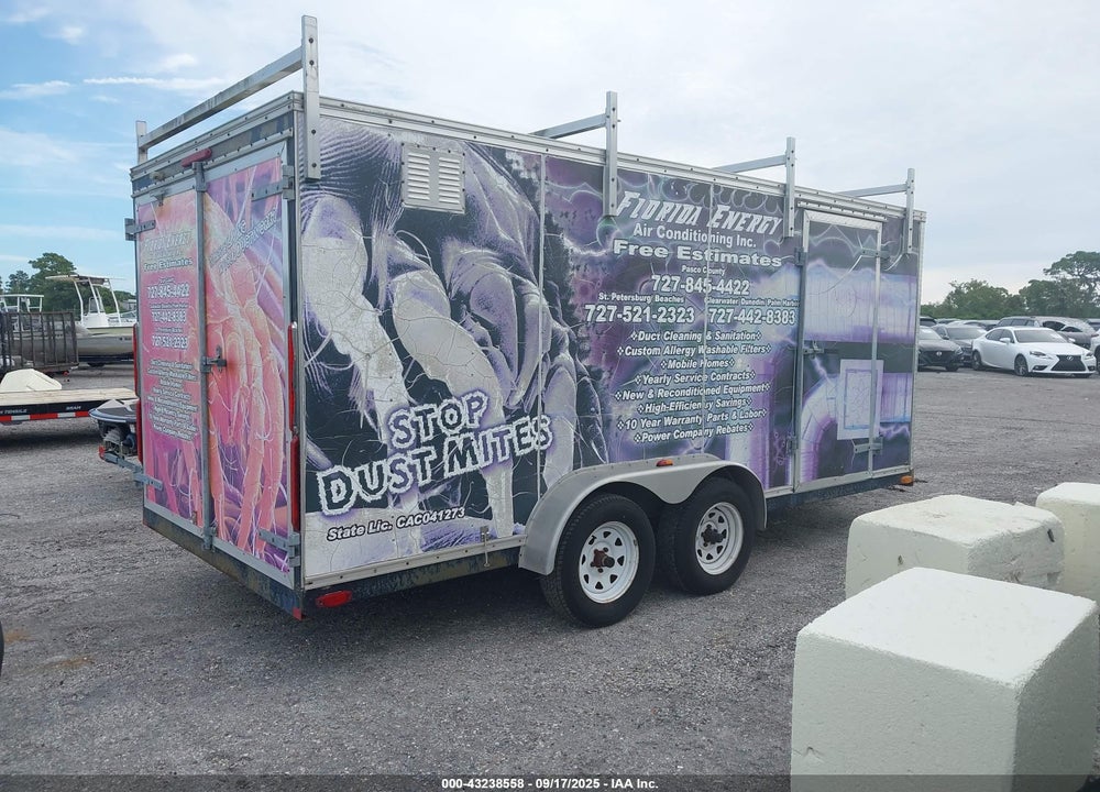 2005 CARMATE TRAILER VIN: 5A3C716D85L001855