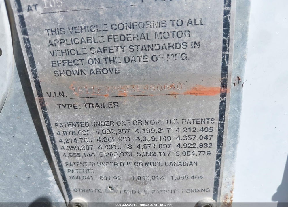 2003 STRICK TRAILERS --- VIN: 1S11E92823E480640