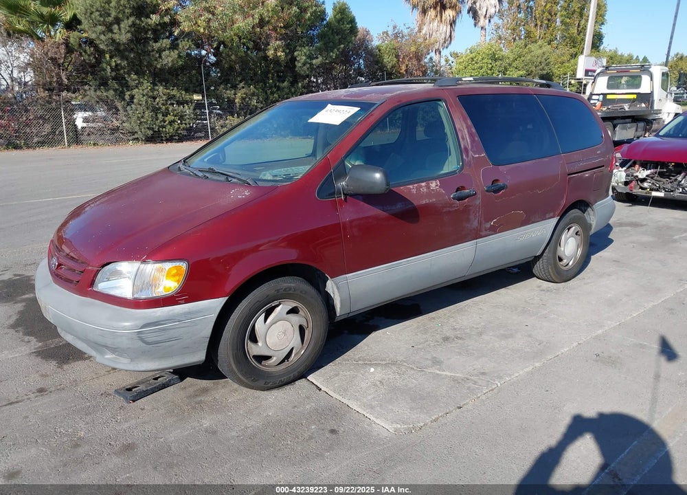 2001 TOYOTA SIENNA LE VIN: 4T3ZF13C61U354345