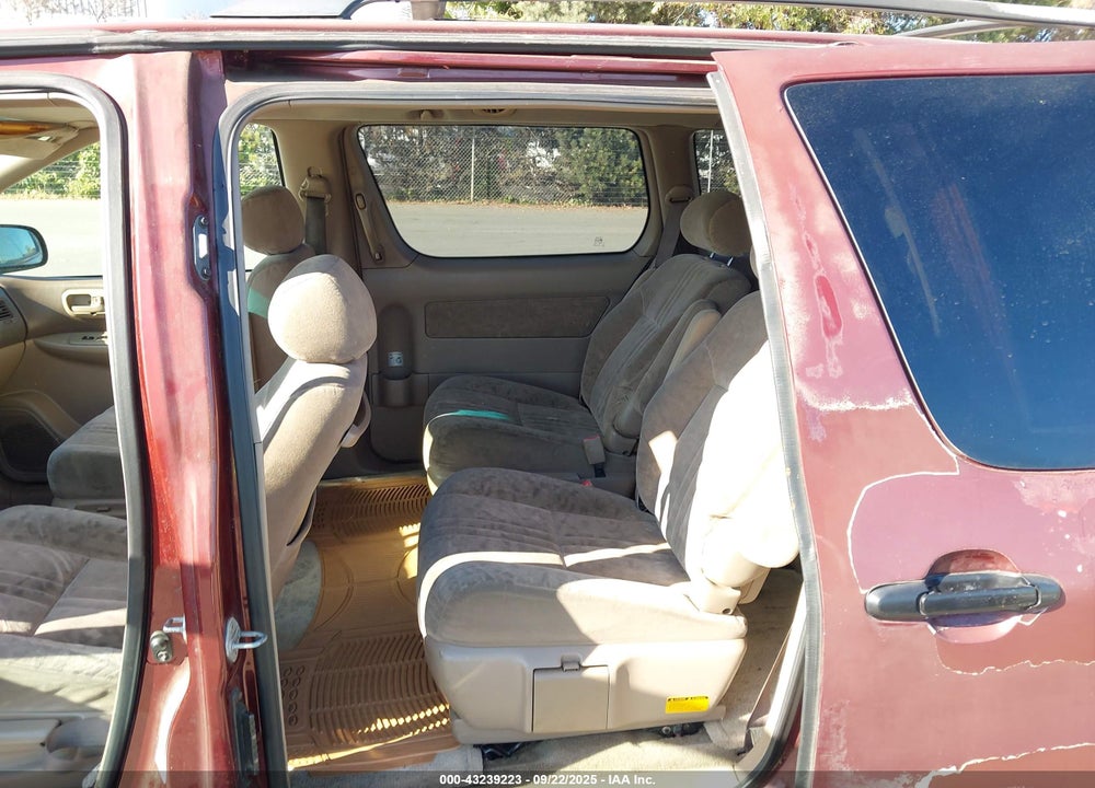 2001 TOYOTA SIENNA LE VIN: 4T3ZF13C61U354345