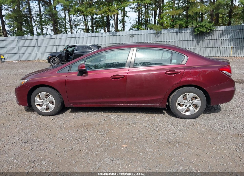 2013 HONDA CIVIC LX VIN: 19XFB2F55DE219617