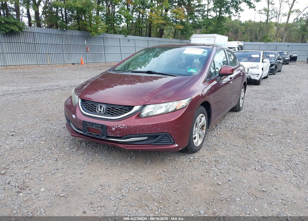2013 HONDA CIVIC LX VIN: 19XFB2F55DE219617