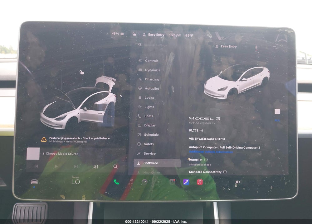 2019 TESLA MODEL 3 VIN: 5YJ3E1EA3KF401701