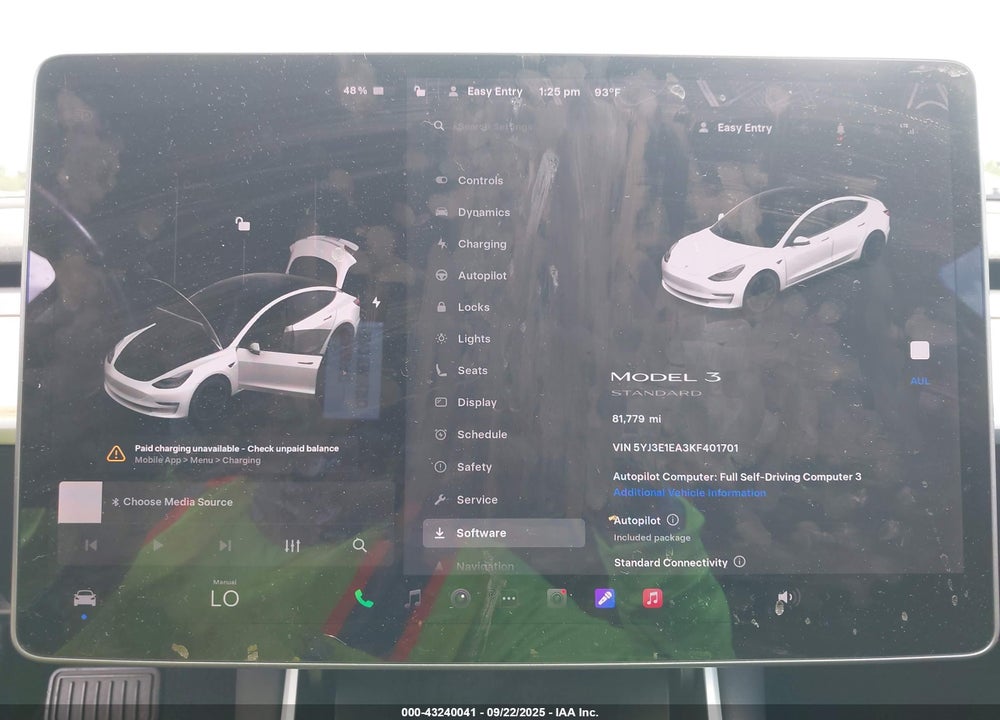2019 TESLA MODEL 3 VIN: 5YJ3E1EA3KF401701