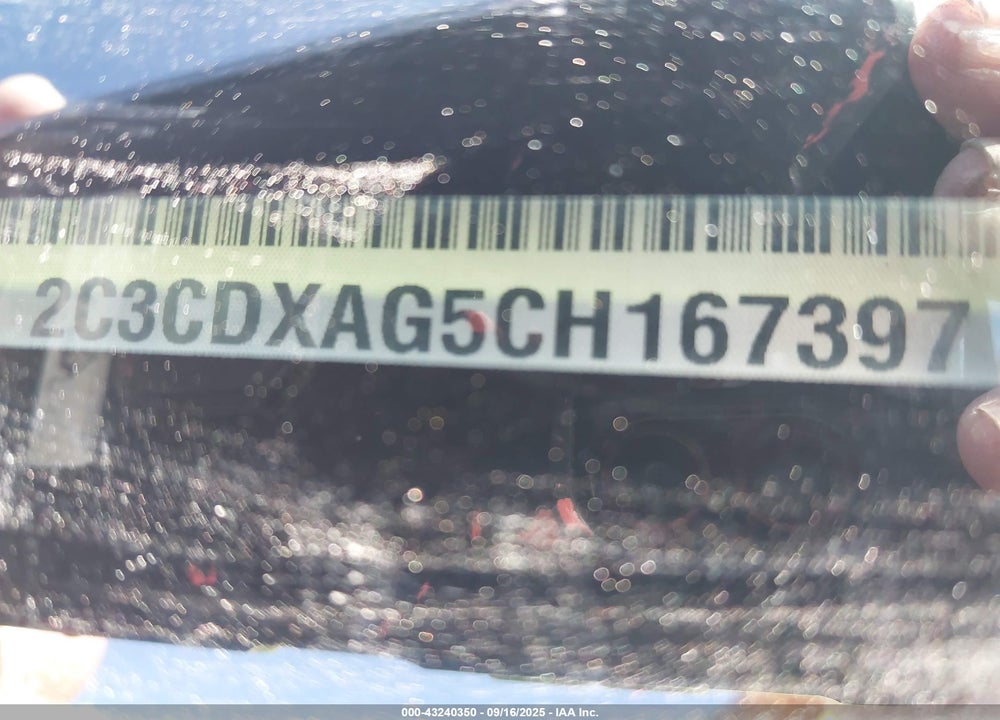 2012 DODGE CHARGER POLICE VIN: 2C3CDXAG5CH167397