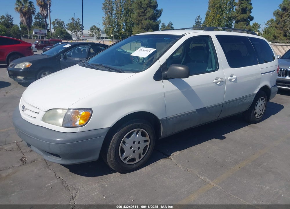 2002 TOYOTA SIENNA LE VIN: 4T3ZF13C32U491311