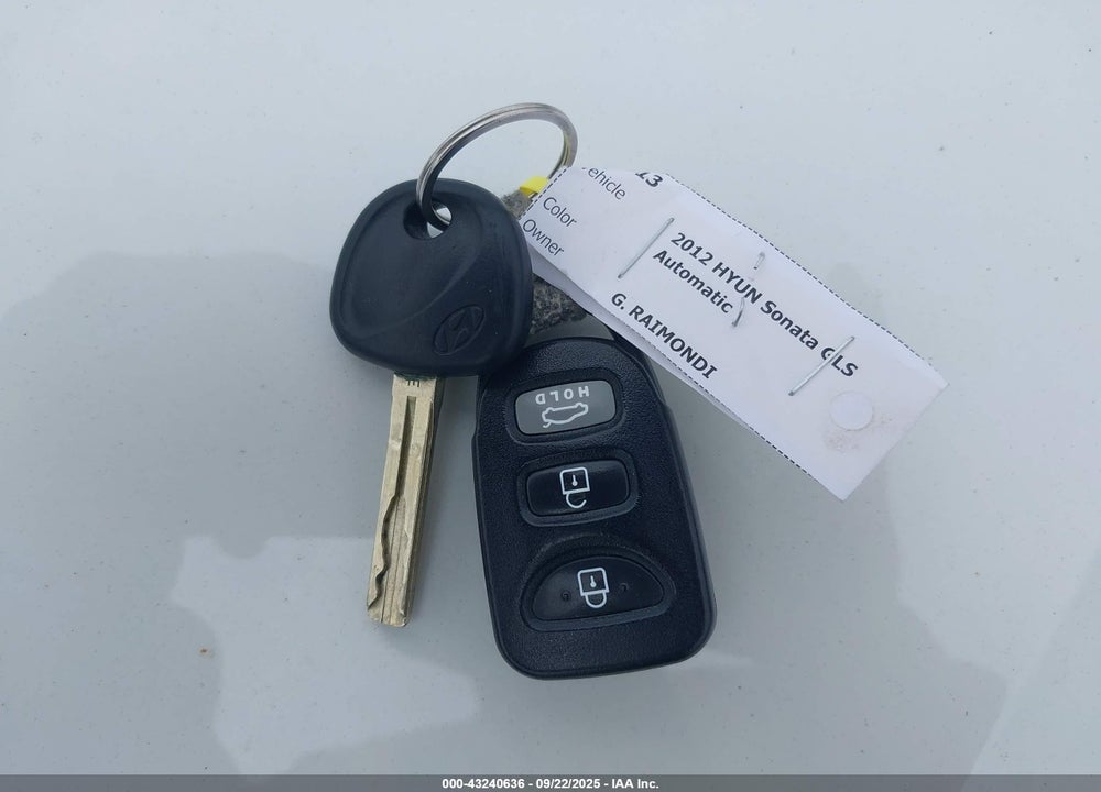 2012 HYUNDAI SONATA VIN: 5NPEB4AC7CH496101