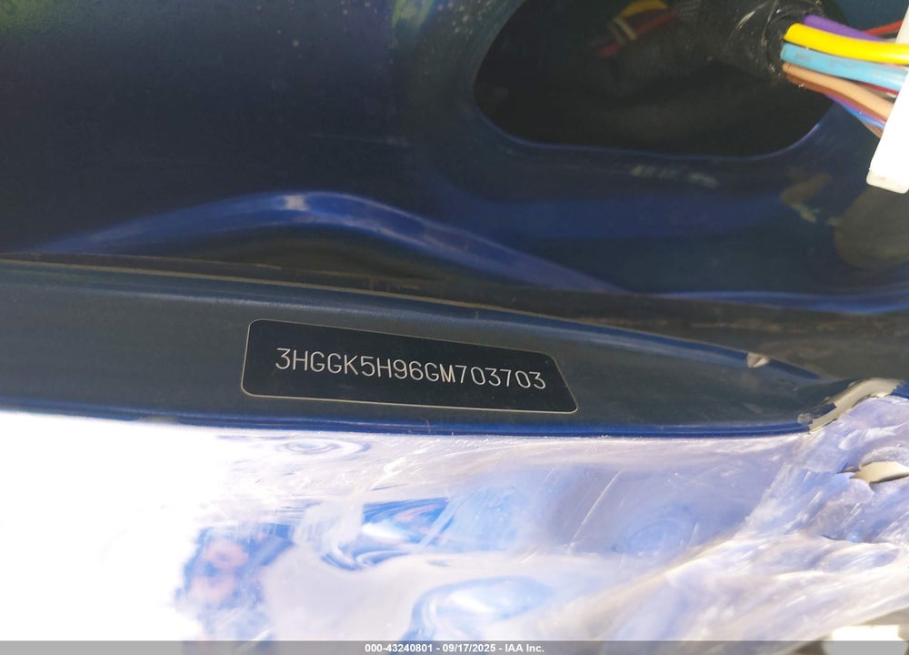 2016 HONDA FIT VIN: 3HGGK5H96GM703703