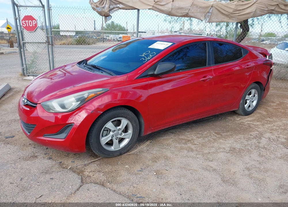 2014 HYUNDAI ELANTRA VIN: KMHDH4AE5EU117872