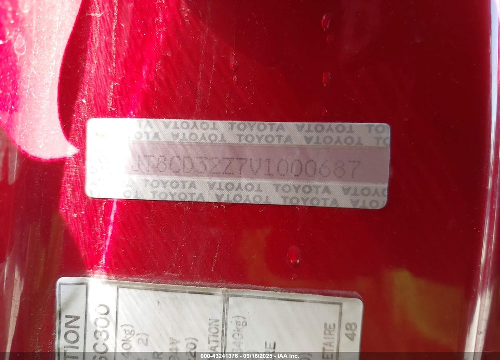 1997 LEXUS SC 300 VIN: JT8CD32Z7V1000687