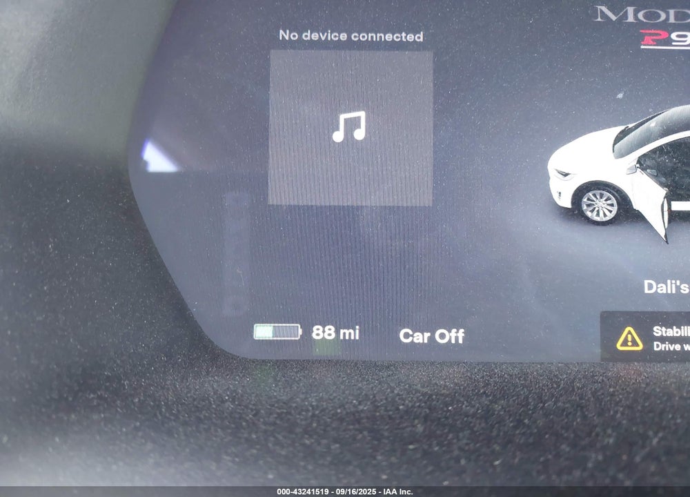 2016 TESLA MODEL X VIN: 5YJXCBE4XGF007823