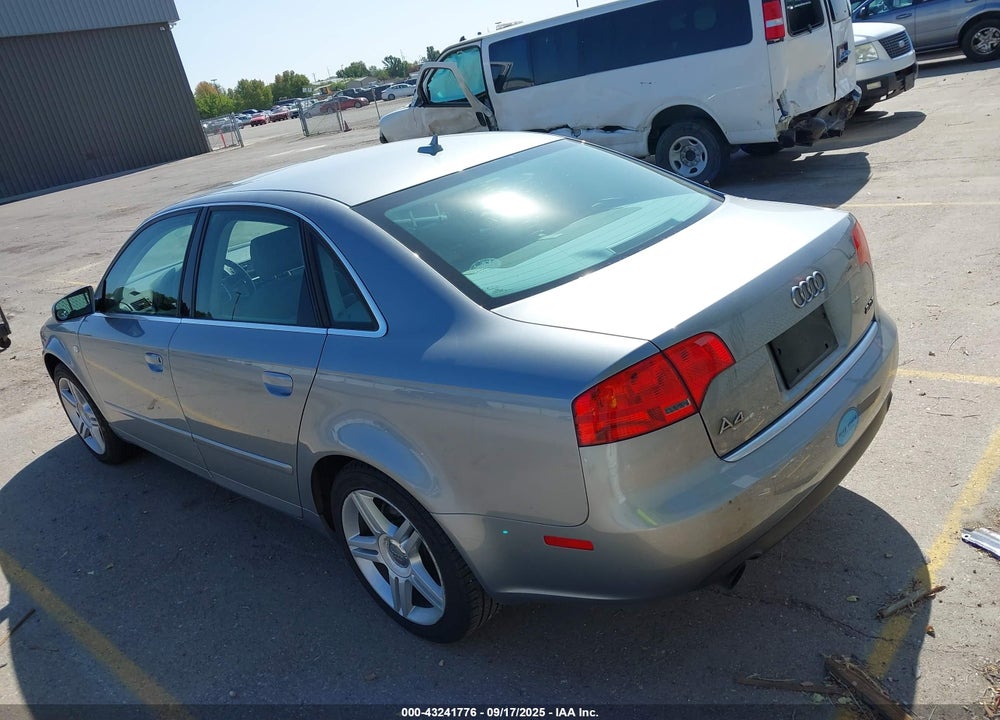 2007 AUDI A4 2.0T VIN: WAUAF78E37A161956