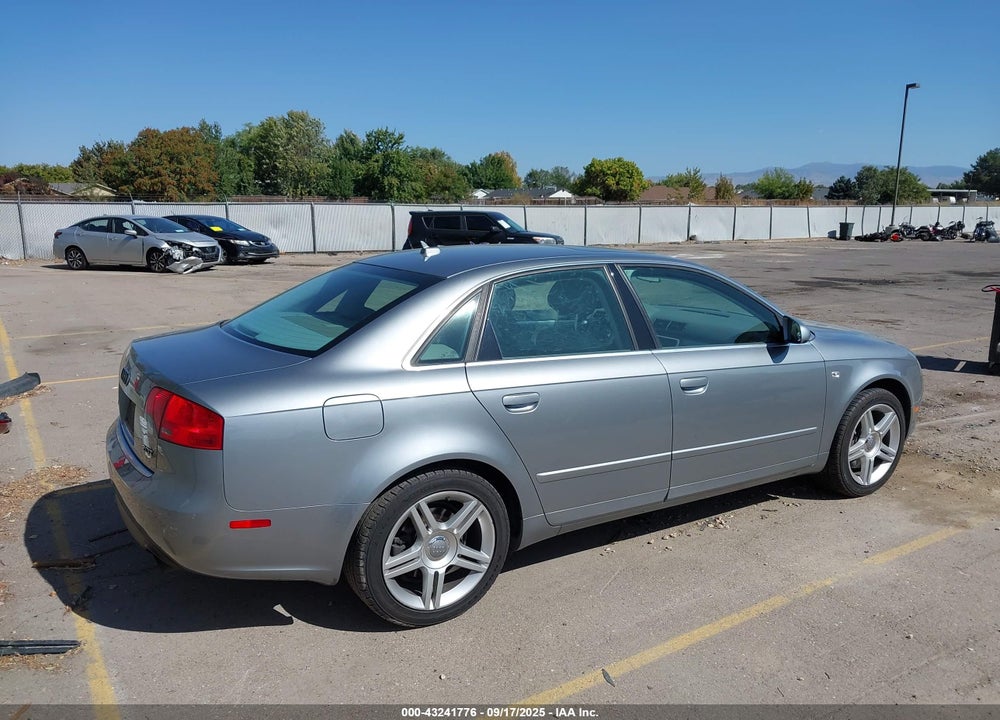 2007 AUDI A4 2.0T VIN: WAUAF78E37A161956