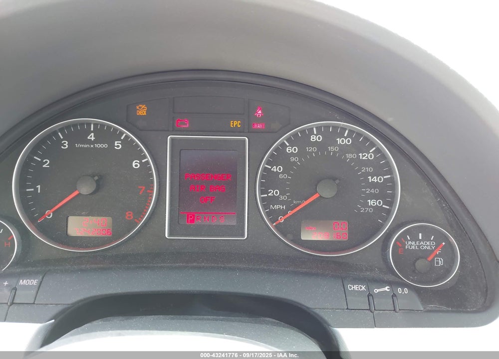 2007 AUDI A4 2.0T VIN: WAUAF78E37A161956